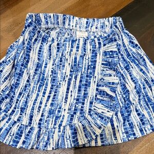Zara Kids Blue and White Textured Skort